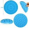 2pcs Dog Lick Pad Pet Shower Grooming Slow Feeder Dog Distraction Mat Slow Treat Dispensing Mat With Powerful Suction Cats Slow Feeder Li